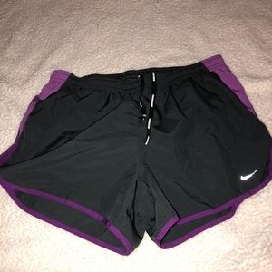 Black And Purple Nike DryFit Shorts